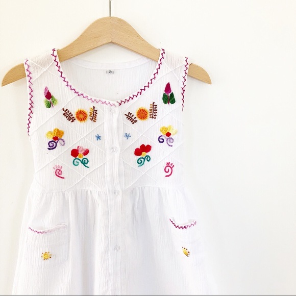 unbranded Other - 100% cotton embroidered Ecuadorian dress size 3T